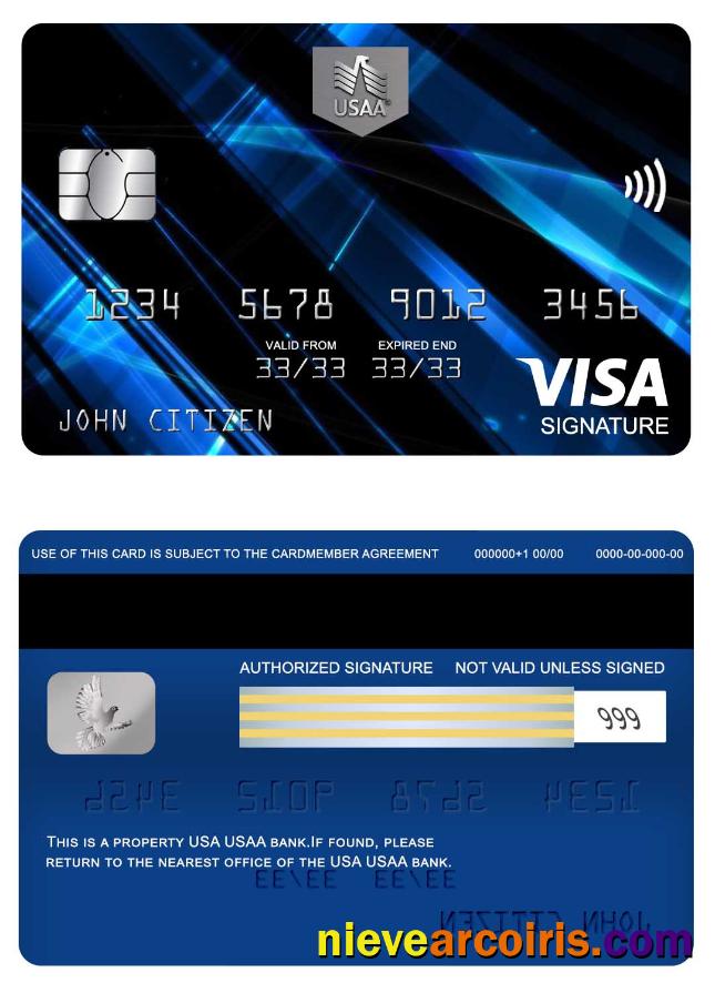 USA USAA bank visa signature card